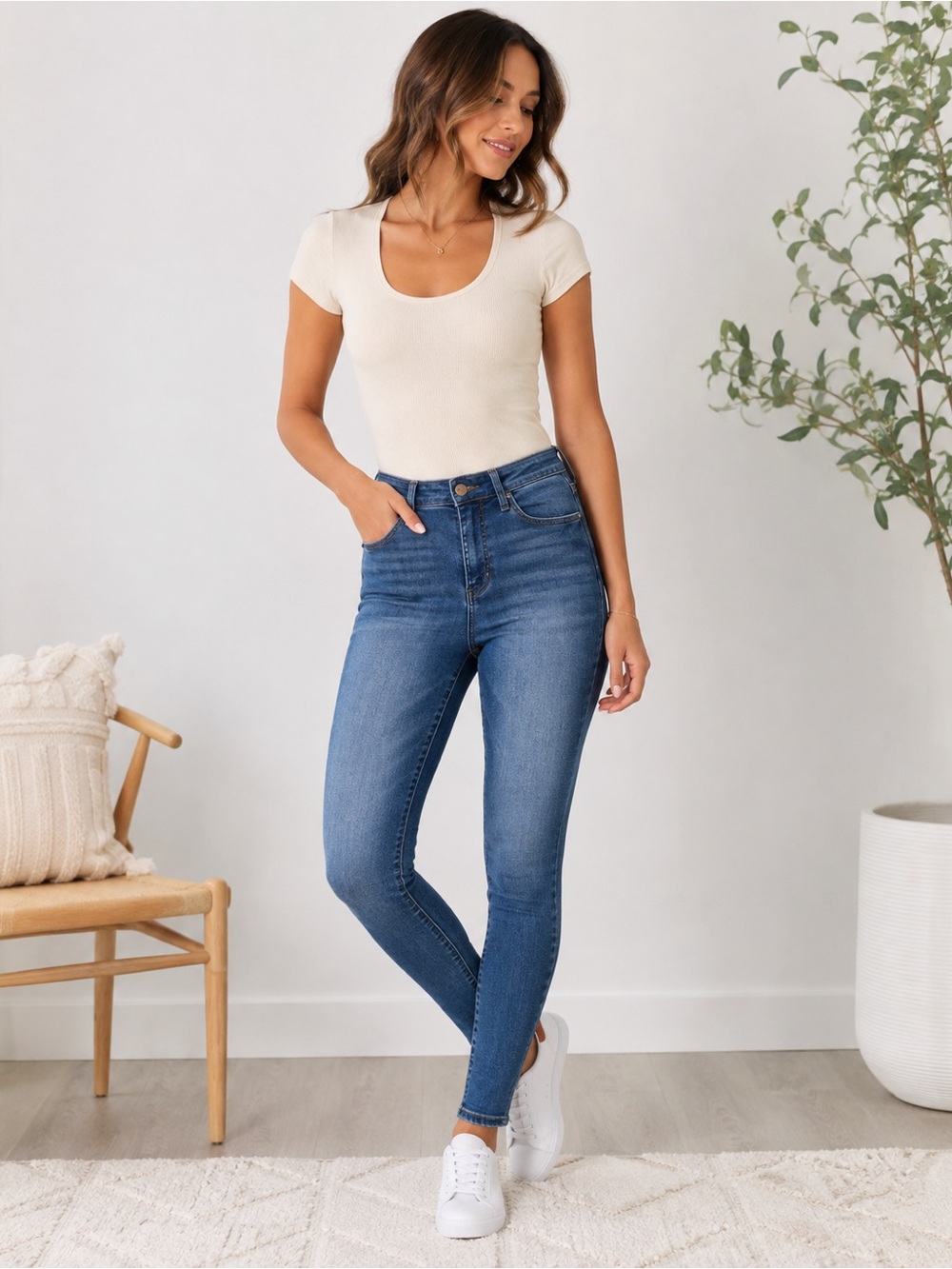 Abercrombie & Fitch Blue Skinny Jeans with Stretch